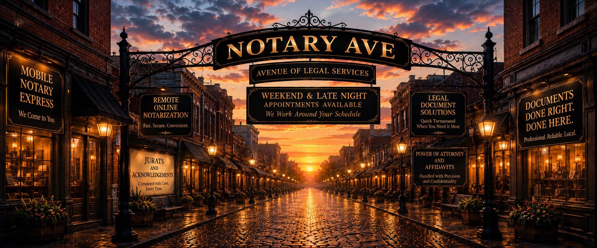 NotaryAve — Avenue of Legal Services: mobile notary, remote online notarization, weekend and late-night appointments